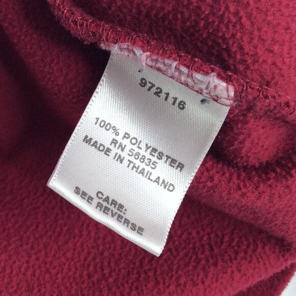 Cabelas 1/4 Zip Fleece Pullover Sweatshirt Womens Size XL Red Zip Sleeve Pocket - Picture 6 of 6